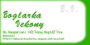 boglarka vekony business card